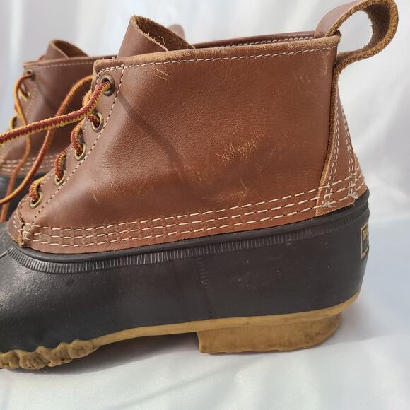 L.L.Bean Bean Boots Original duck boots Mens Size 10 Leather Waterproof - Picture 4 of 10